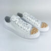 Converse leather low white gold
